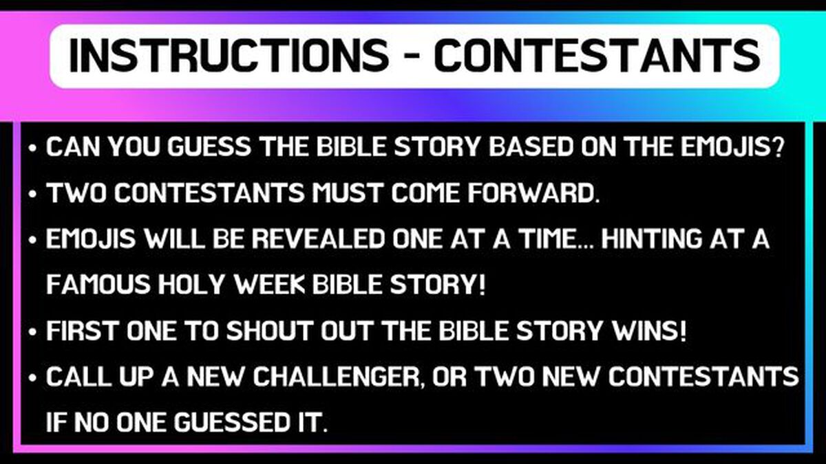 Bible Emoji Battle - Holy Week Edition image number null